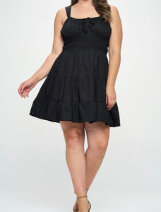 Tiered sleeveless mini dress
