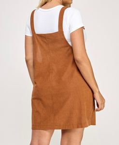 Corduroy overall dress