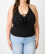 Load image into Gallery viewer, Halter Cowl Neck Draped Top
