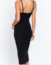 Load image into Gallery viewer, Placket rib cami midi dress
