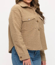 Load image into Gallery viewer, Poly Boucle Button Down Shacket
