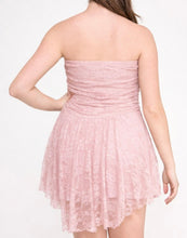 Load image into Gallery viewer, Lace Overlay Assym Dress
