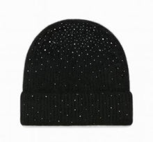 Load image into Gallery viewer, Rhinestone studded knit beanie hat
