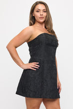 Load image into Gallery viewer, Strapless jacquard mini dress
