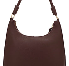 Load image into Gallery viewer, Curved smooth zipper shoulder hobo bag
