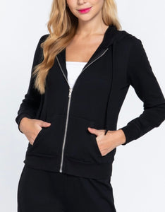 Fleece french terry hoodie