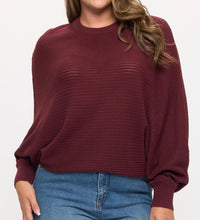 Load image into Gallery viewer, Relaxed Batwing Knit Sweater Top
