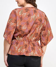 Load image into Gallery viewer, Asymmetric sleeve surplice top
