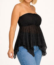Load image into Gallery viewer, Lace Handkerchief Hem Top
