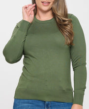 Load image into Gallery viewer, Crew neck long sleeve knit top
