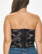 Load image into Gallery viewer, Lace mesh corset tube top
