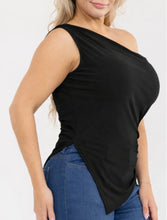 Load image into Gallery viewer, One shoulder asymmetrical hem top

