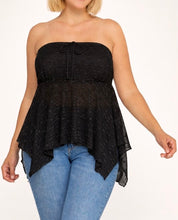 Load image into Gallery viewer, Lace Handkerchief Hem Top
