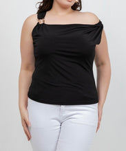 Load image into Gallery viewer, One Shoulder Hardware Detail Top
