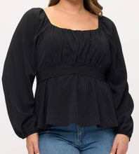 Load image into Gallery viewer, Ruched bust long sleeve top
