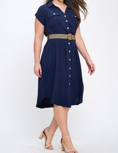 Button up midi dress