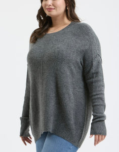 Crew neck knit sweater top