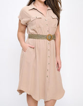 Load image into Gallery viewer, Button up midi dress
