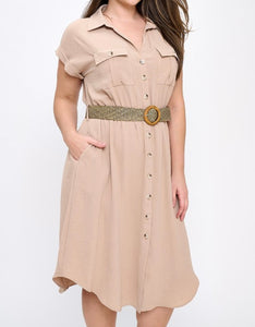 Button up midi dress