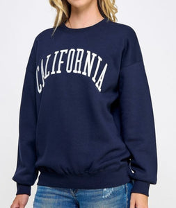 California Embroidery Sweatshirt Top