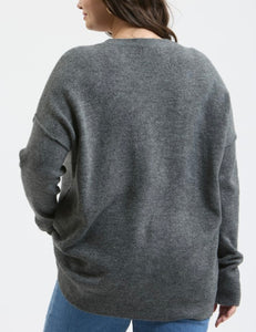 Crew neck knit sweater top