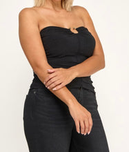 Load image into Gallery viewer, Strapless glitter bandeau top
