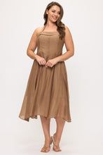 Load image into Gallery viewer, Solid Halter Neck Tie Dress
