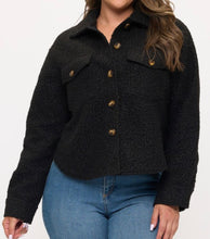 Load image into Gallery viewer, Poly Boucle Button Down Shacket
