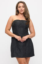 Load image into Gallery viewer, Strapless jacquard mini dress
