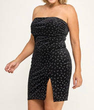 Load image into Gallery viewer, Metal Crescent Pattern Tube Mini Dress
