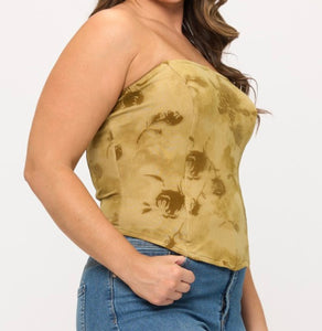 Lace up corset tube top