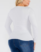 Load image into Gallery viewer, Square neck fitted long sleeve top
