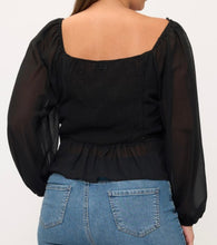 Load image into Gallery viewer, Smocked back long sleeve top
