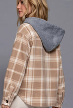 Load image into Gallery viewer, Plaid Print Hoodie Fleece Jacket

