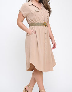 Button up midi dress