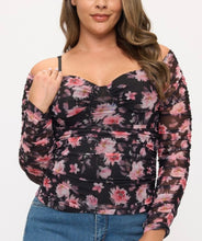 Load image into Gallery viewer, Floral print off shoulder top
