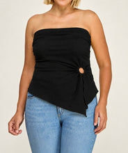 Load image into Gallery viewer, Textured One Shoulder Ring Tube Top
