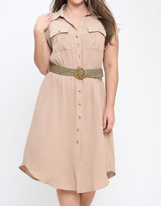 Button up midi dress