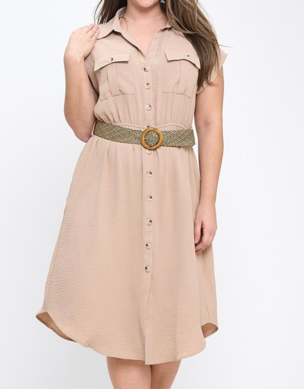 Button up midi dress