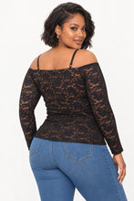Load image into Gallery viewer, Plus Off Shoulder Lace Top
