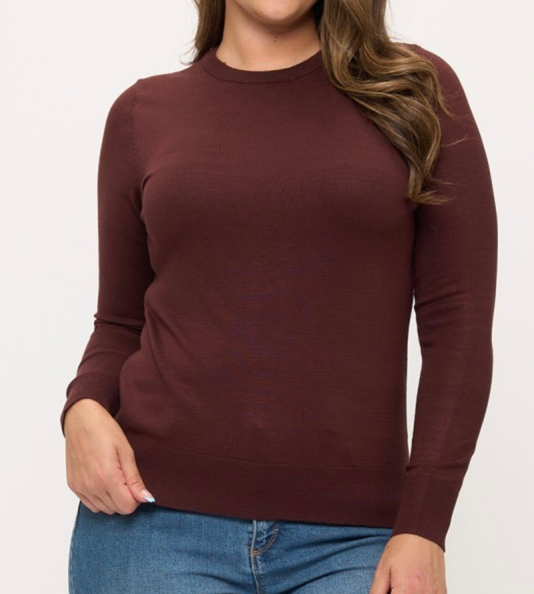 Crew neck knit top