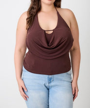 Load image into Gallery viewer, Halter Cowl Neck Draped Top
