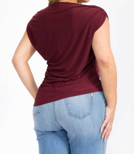 Off shoulder ruched detail top