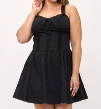 Load image into Gallery viewer, Poplin corset mini dress
