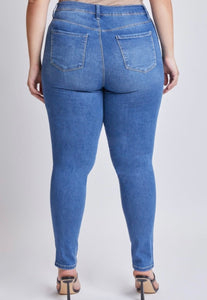 High rise stretchy skinny jeans