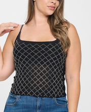 Load image into Gallery viewer, Rhinestone cami crop top
