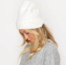 Load image into Gallery viewer, Rhinestone studded knit beanie hat
