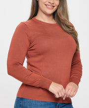 Load image into Gallery viewer, Crew neck long sleeve knit top
