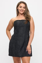 Load image into Gallery viewer, Strapless jacquard mini dress
