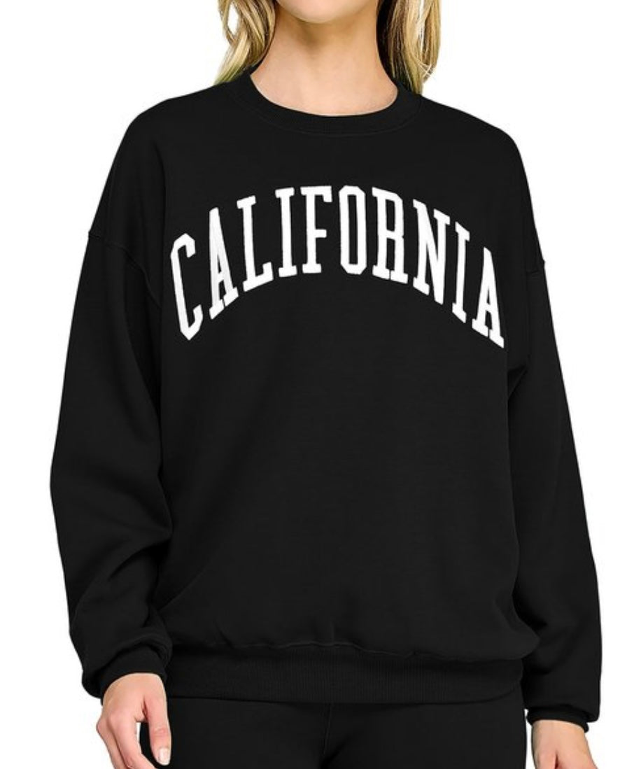 California Embroidery Sweatshirt Top